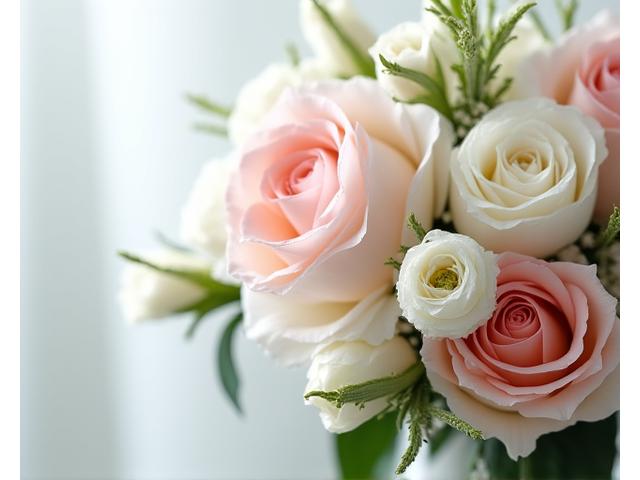 Eleganter Brautstrauß in Weiß und Rosa